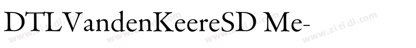 DTLVandenKeereSD Me字体转换
